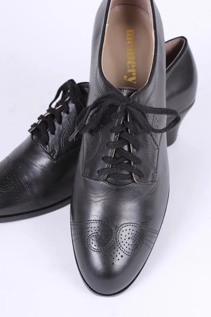 1930s everyday Oxford shoes, black, Juliette