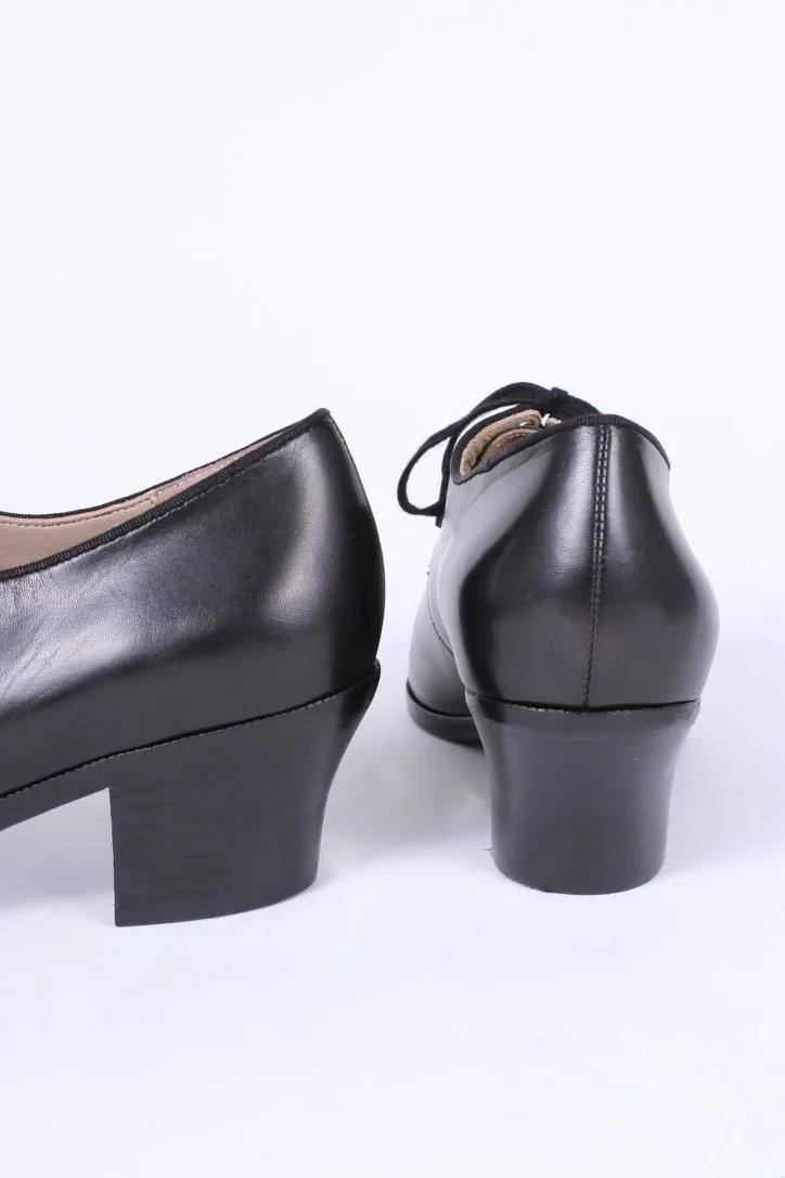 1930s everyday Oxford shoes, black, Juliette