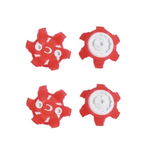 20PCs Golf Shoe Nails White and Red Fast Rotating Nail Short Teeth with Hole B-86