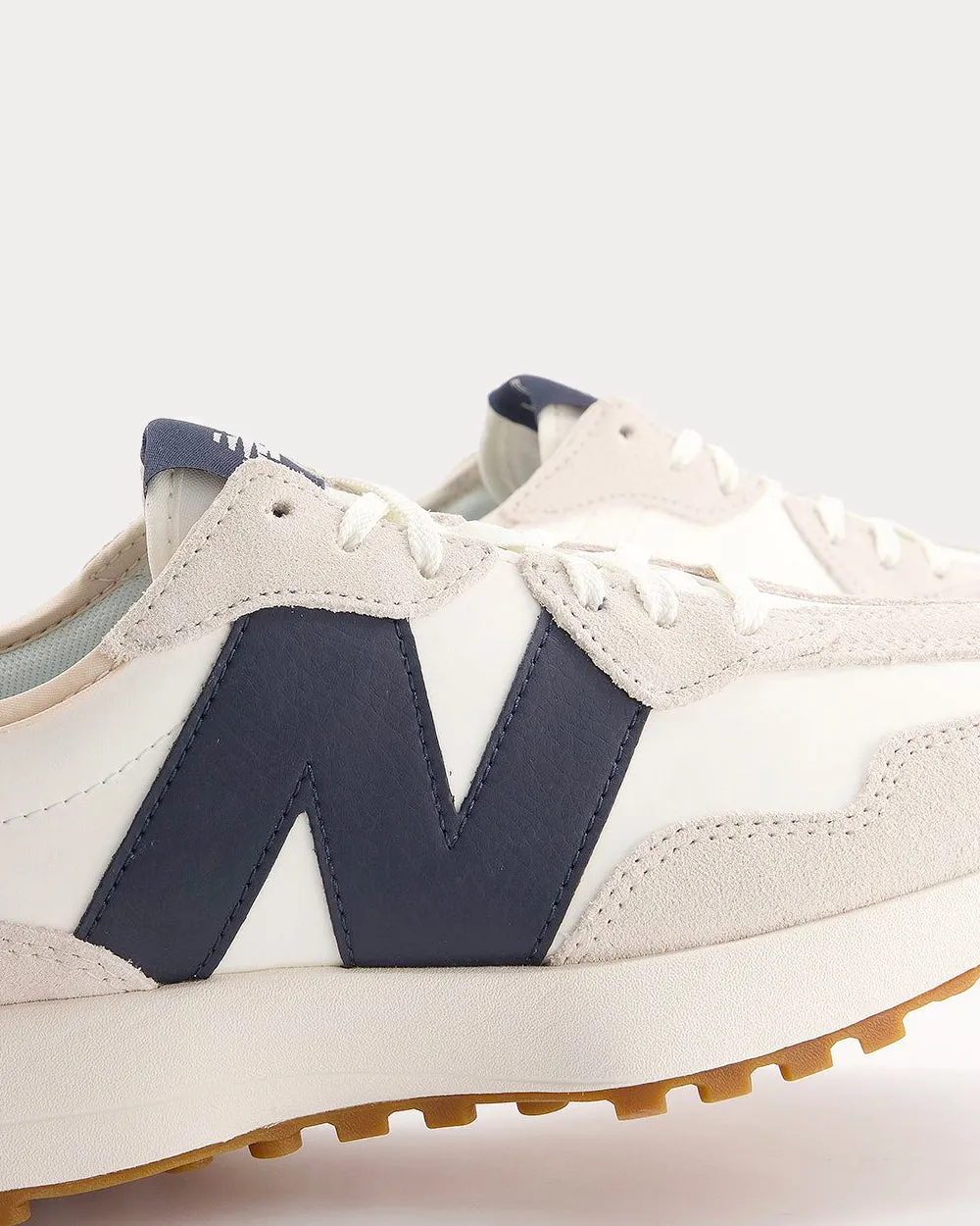 327 White with Moonbeam Low Top Sneakers