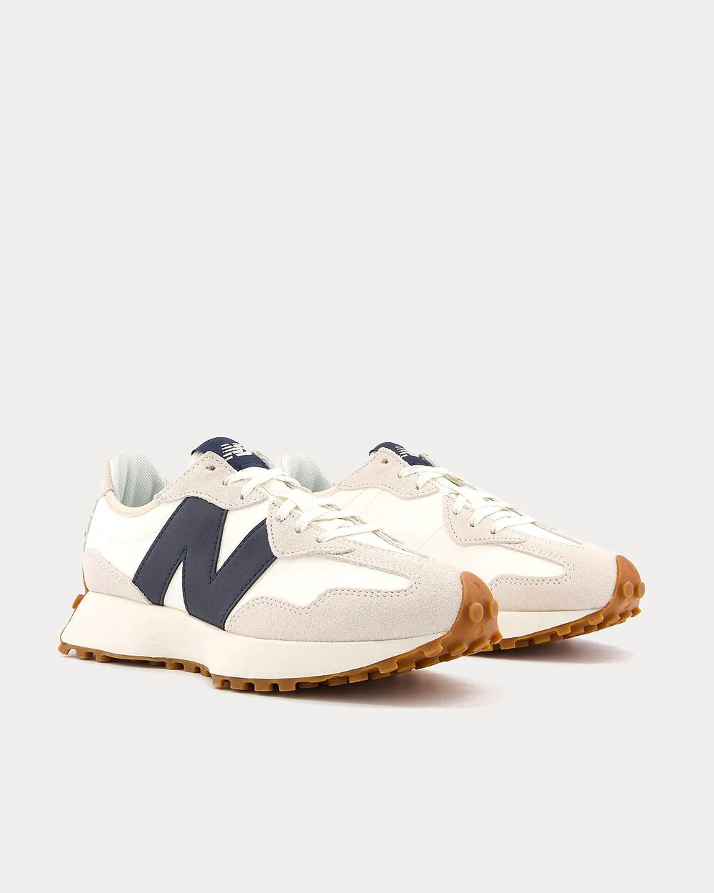 327 White with Moonbeam Low Top Sneakers