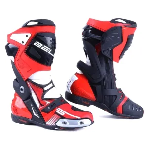 Bela Race Pro Motorcycle Racing Boots - Black/Red/White