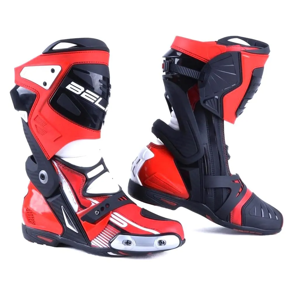 Bela Race Pro Motorcycle Racing Boots - Black/Red/White