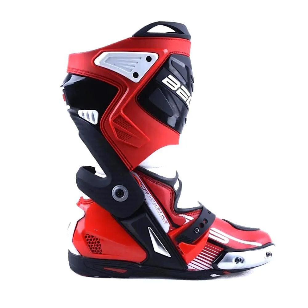 Bela Race Pro Motorcycle Racing Boots - Black/Red/White