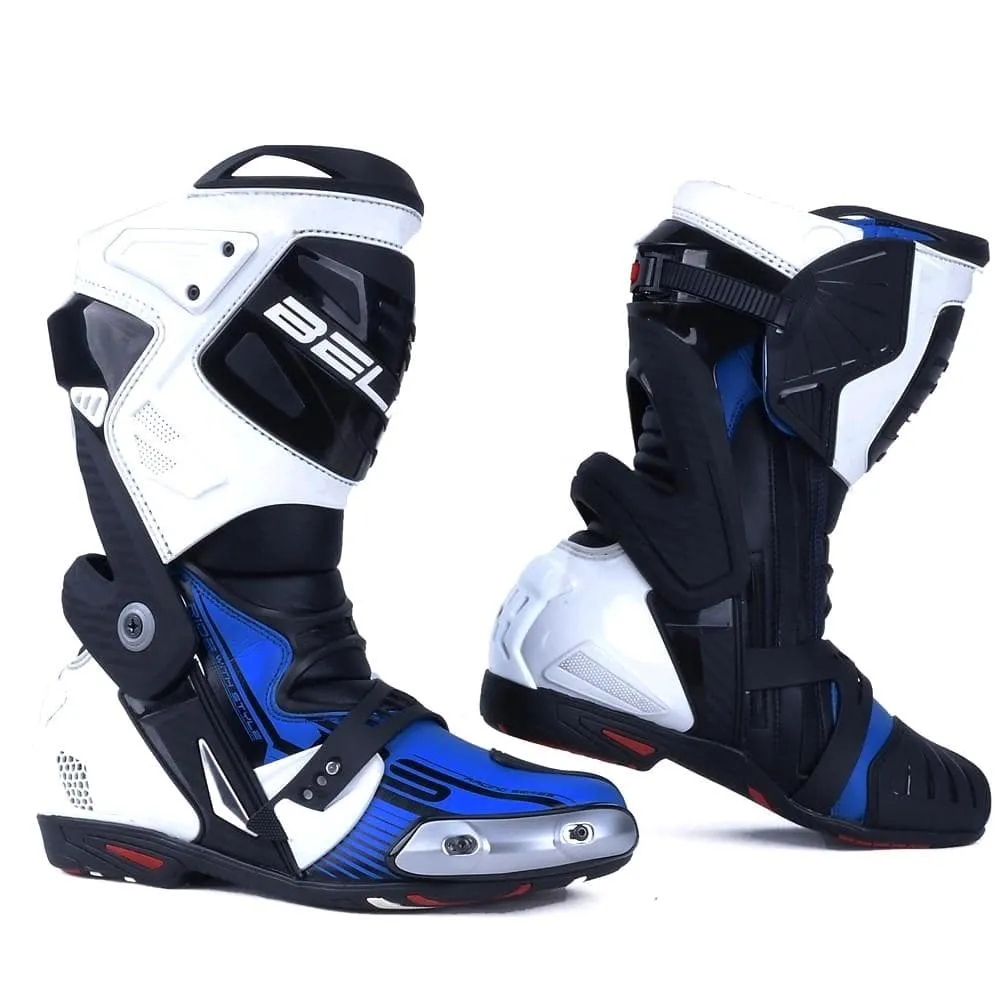 Bela Race Pro Motorcycle Racing Boots - Blue