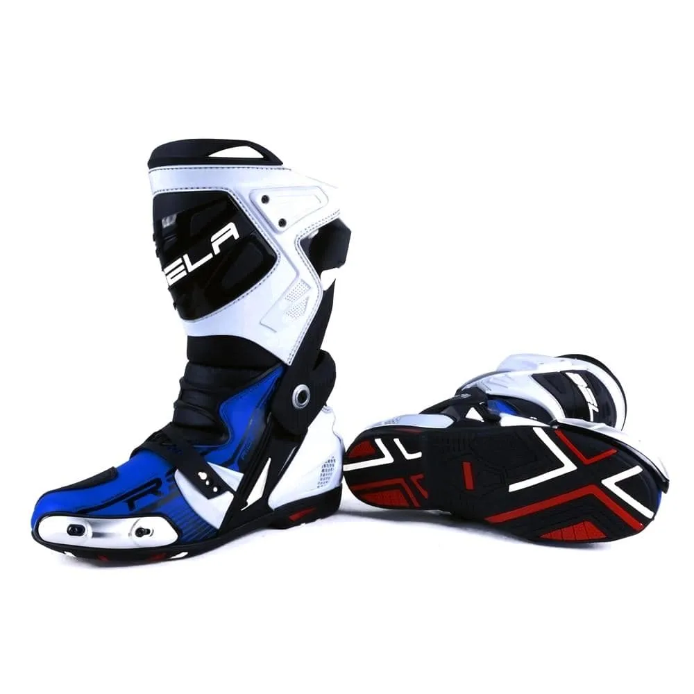 Bela Race Pro Motorcycle Racing Boots - Blue
