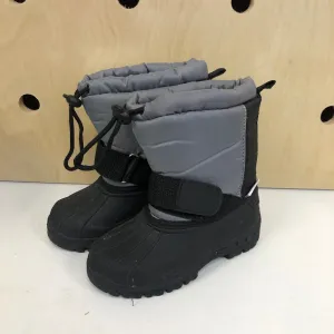 Black   Grey Snow Boots
