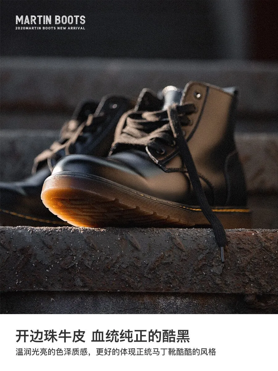 Black High Top Motorcycle Ankle Boots
