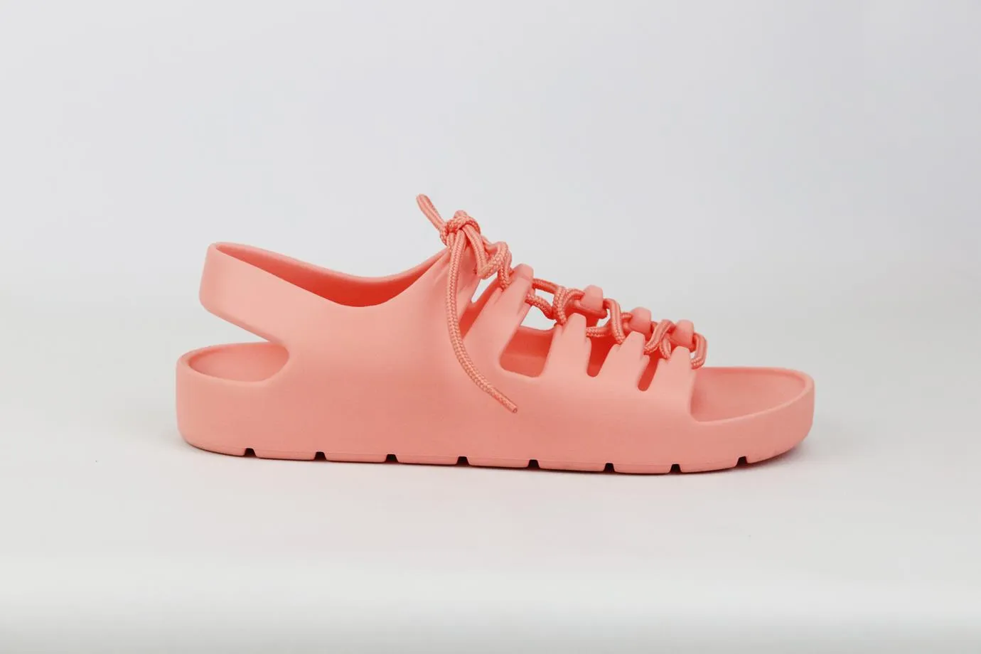 BOTTEGA VENETA JELLY LACE UP RUBBER SANDALS EU 38 UK 5 US 8
