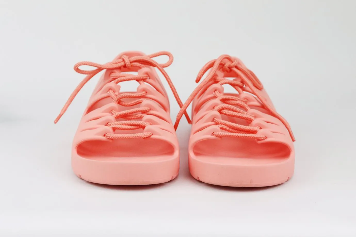 BOTTEGA VENETA JELLY LACE UP RUBBER SANDALS EU 38 UK 5 US 8