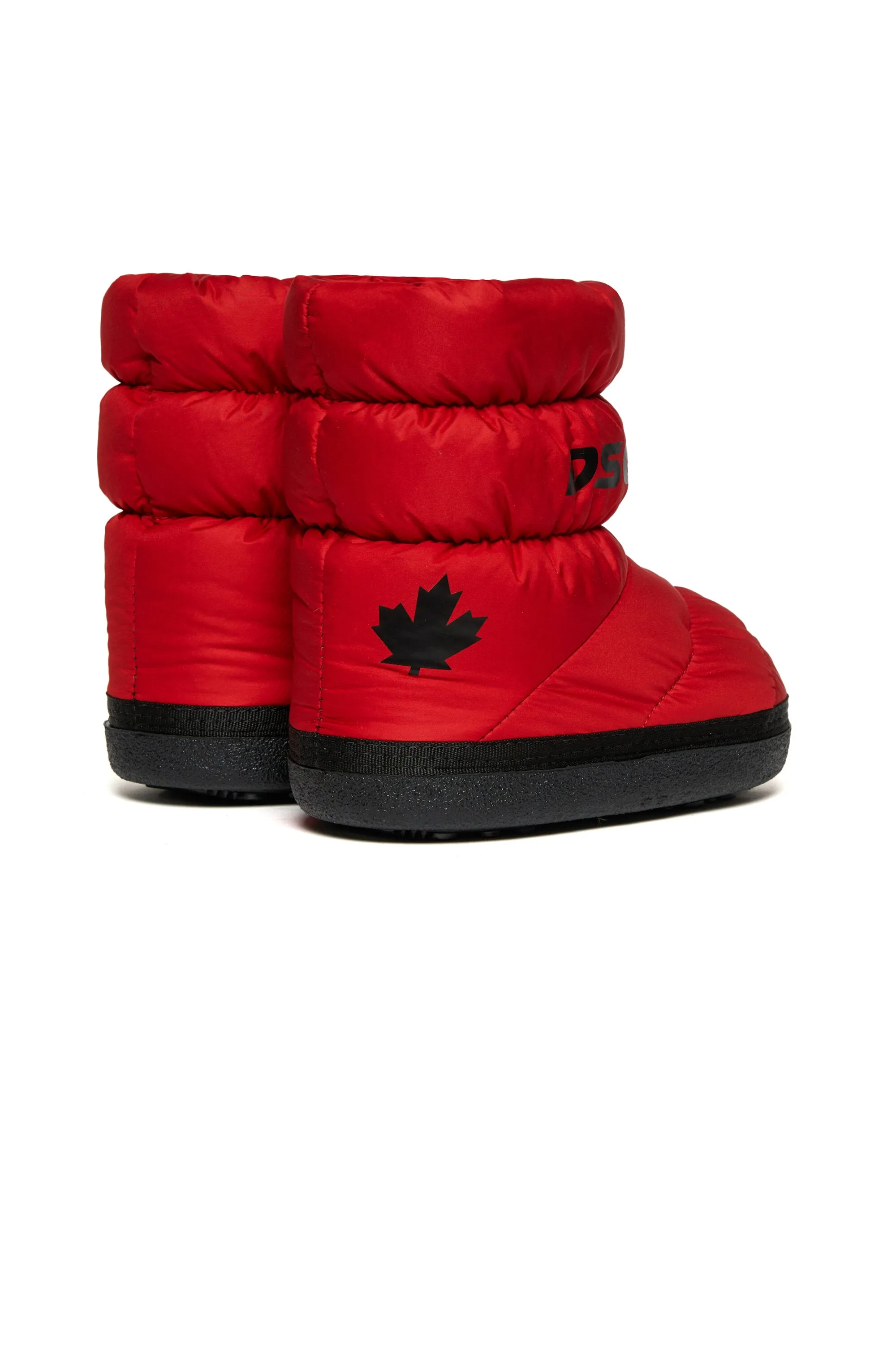 Branded puffy snow boots