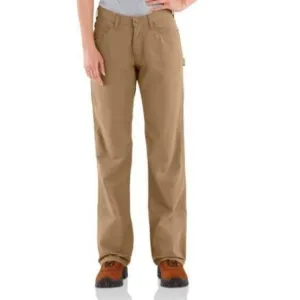 Carhartt Women's Pants Flame Resistant Carpenter Canvas Relaxed Fit