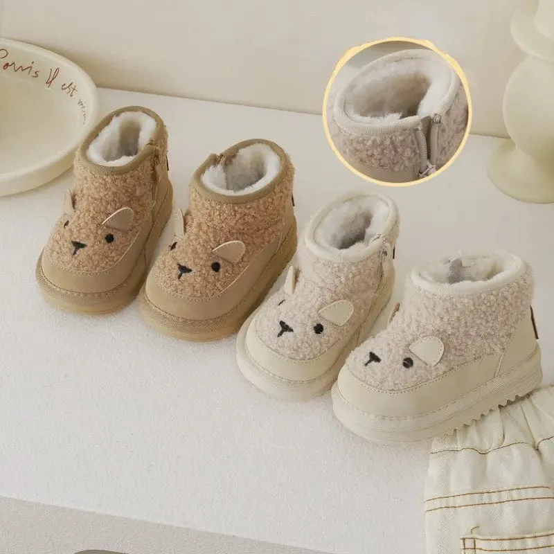 Cartoon Bear Kids Snow Boots