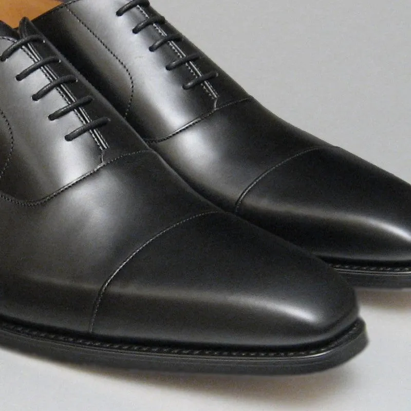 Cheaney Warwick in Black Calf Leather