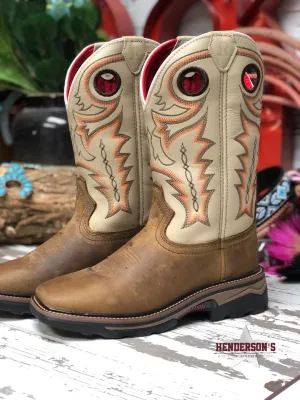 Chestnut Distressed Buffalo Work Boots