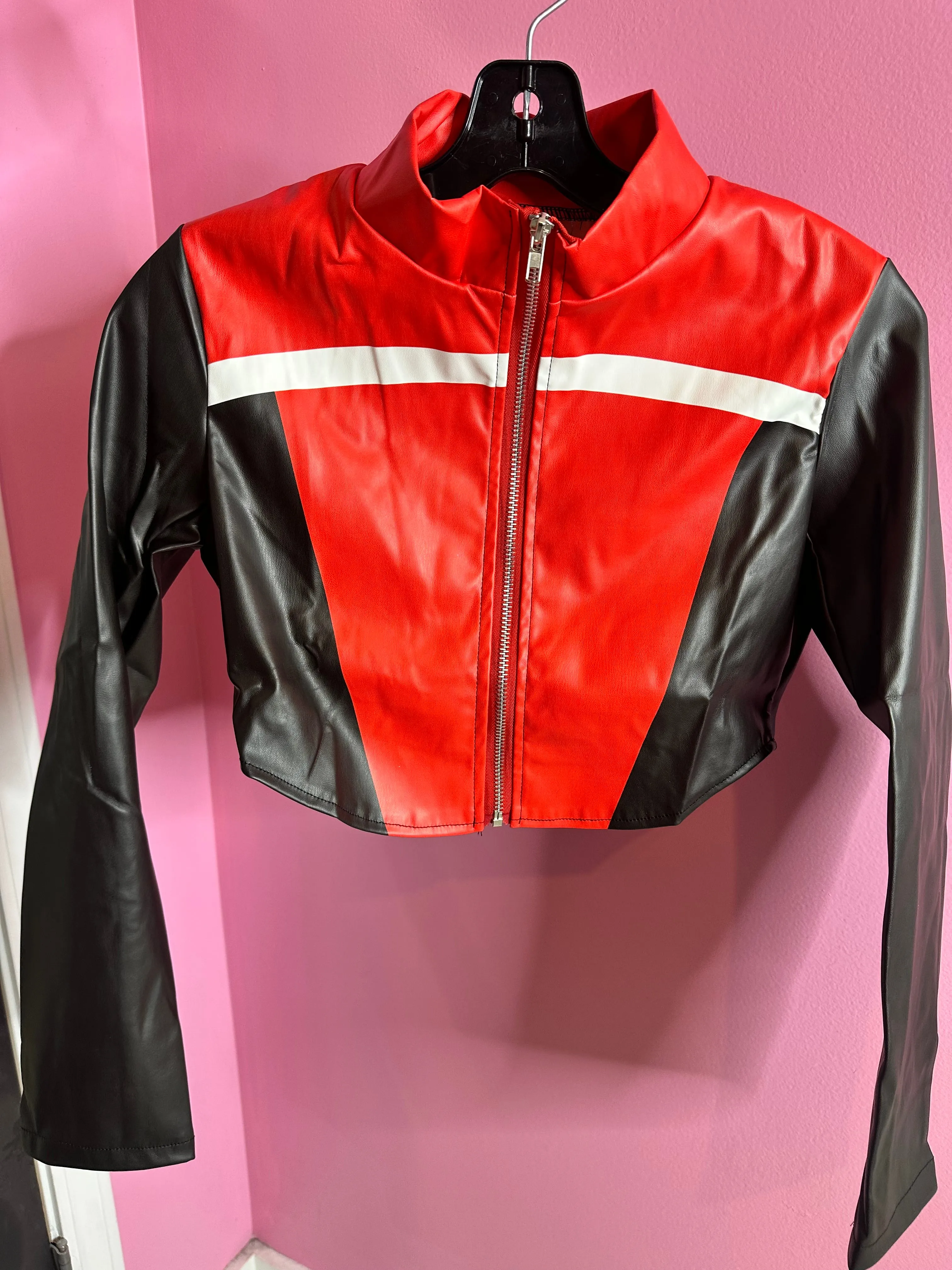 Chill Out Motorcycle Girl Skirt Set- Black/Red