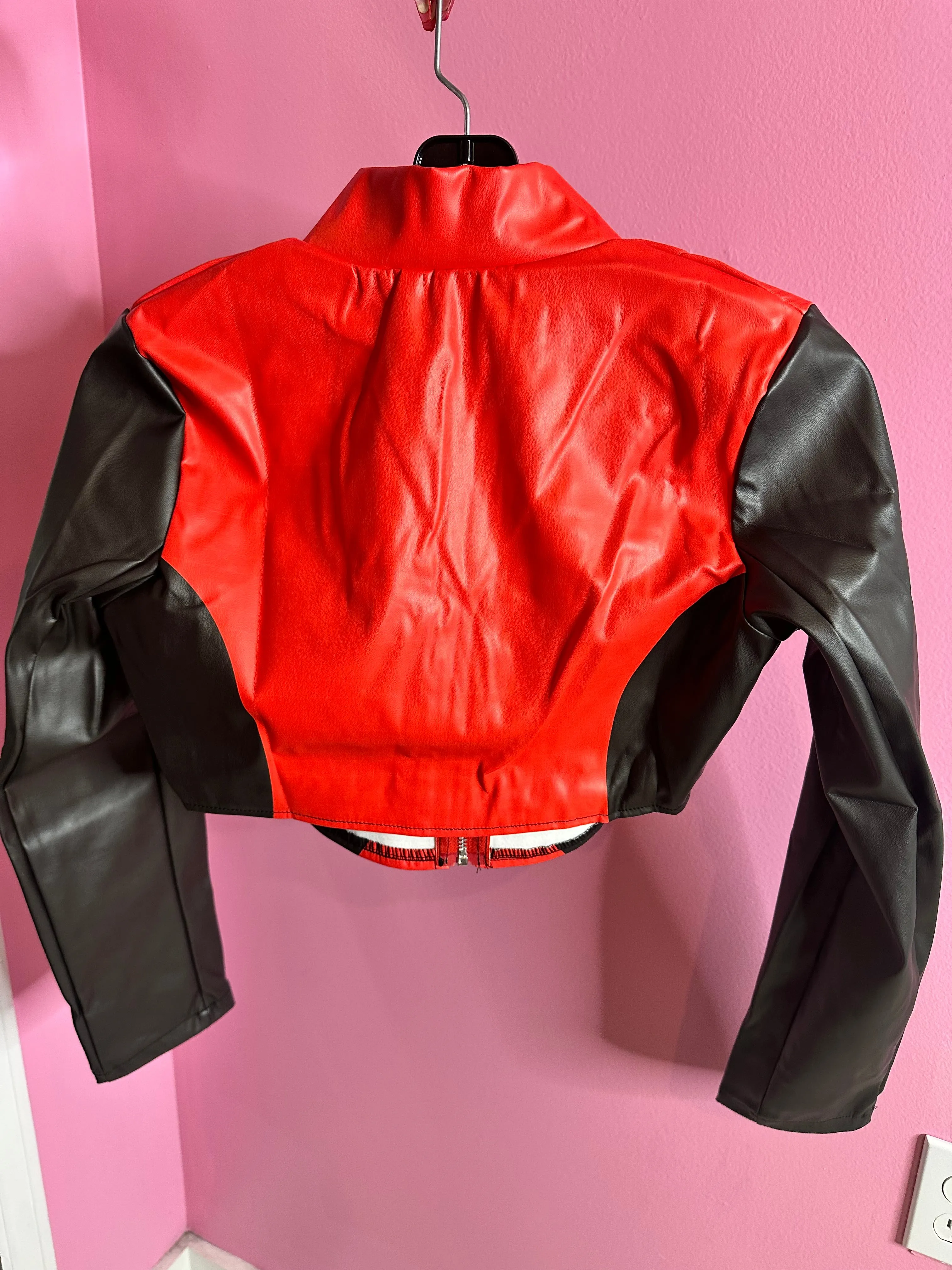Chill Out Motorcycle Girl Skirt Set- Black/Red