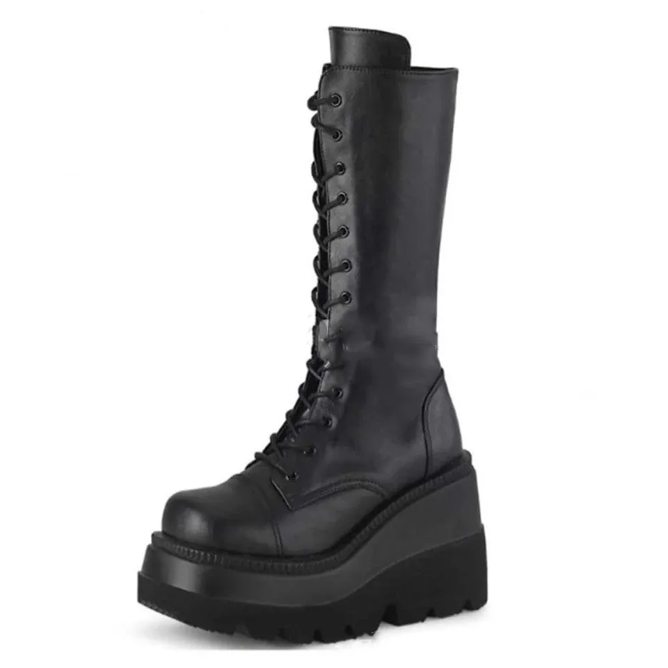 Darklace - Gothic Platform Knight Boots by The Nevermore