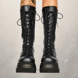 Darklace - Gothic Platform Knight Boots by The Nevermore
