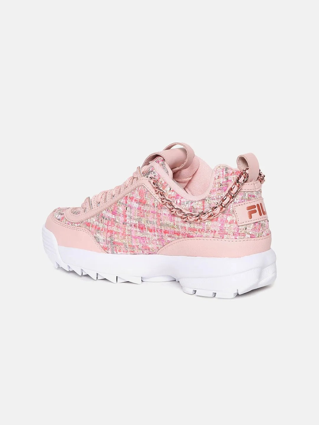 Fila White Disruptor II Tweed Lux Women's Sneaker