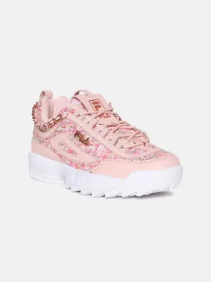 Fila White Disruptor II Tweed Lux Women's Sneaker