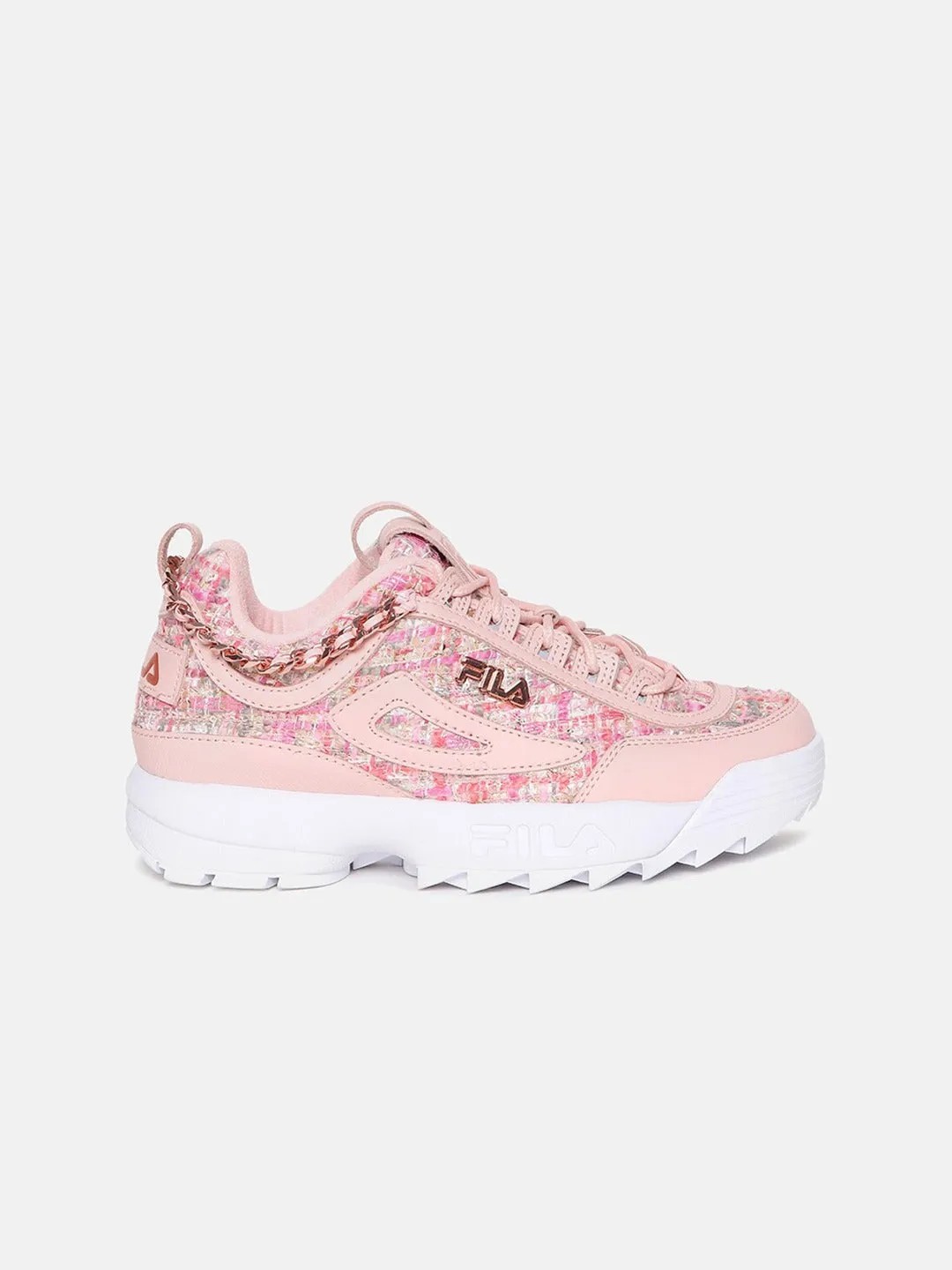 Fila White Disruptor II Tweed Lux Women's Sneaker