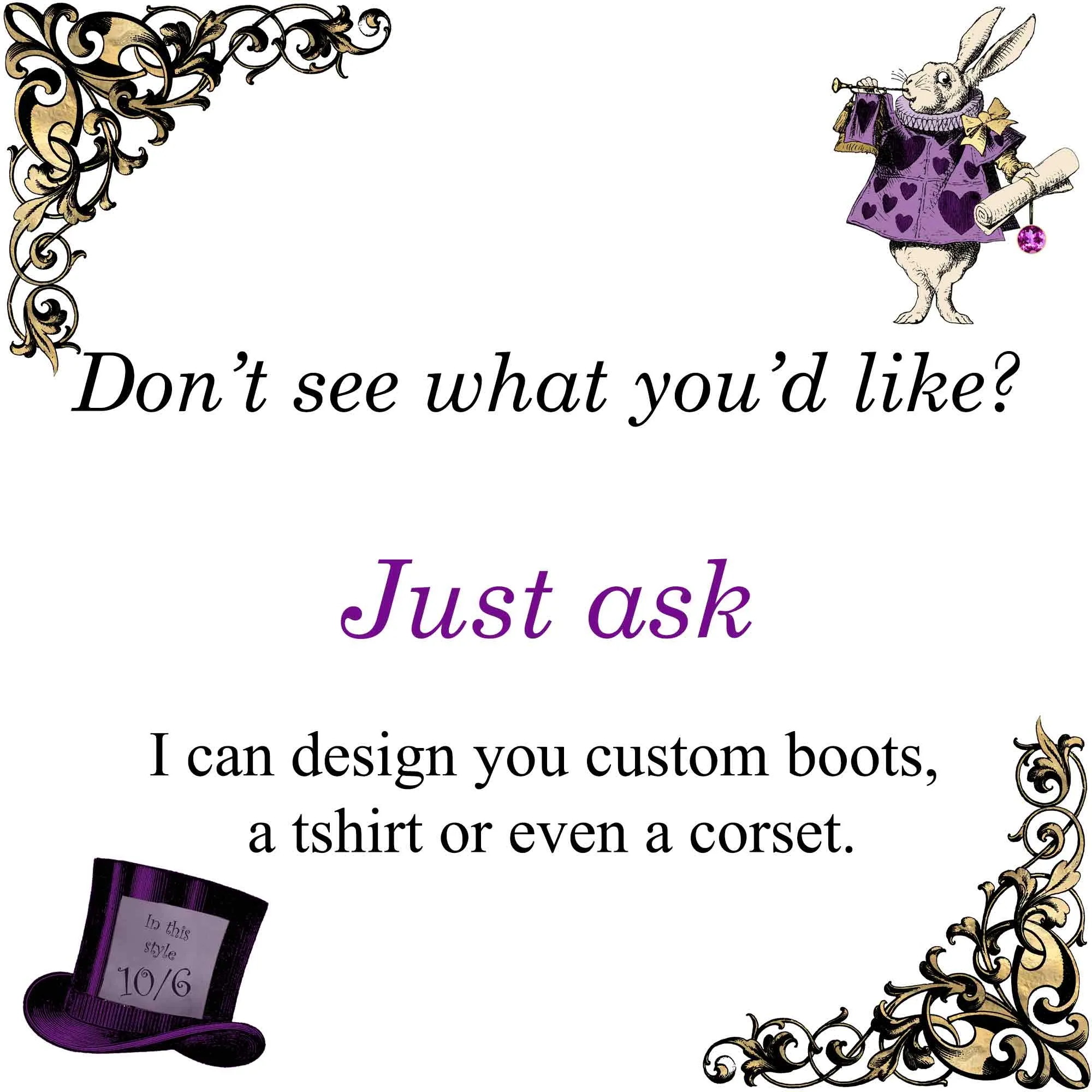 Gothic Music and Roses Vintage Style Combat Boots (JPREGAI1)