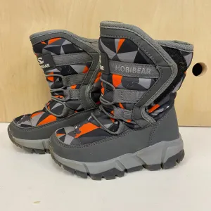 Grey   Orange Snow Boots