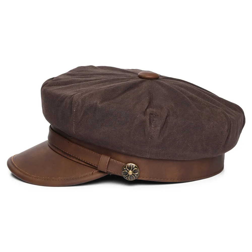 Jaxon & James Rebel Motorcycle Cap Brown Wholesale Pack