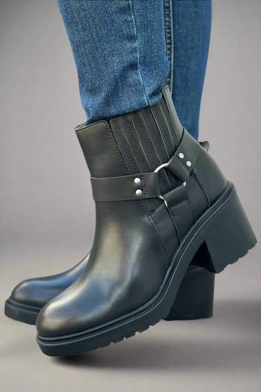 Jayden Motorcycle Booties - Black