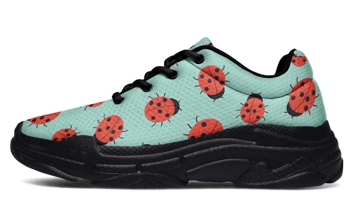 Lady Bug Pattern Chunky Sneakers