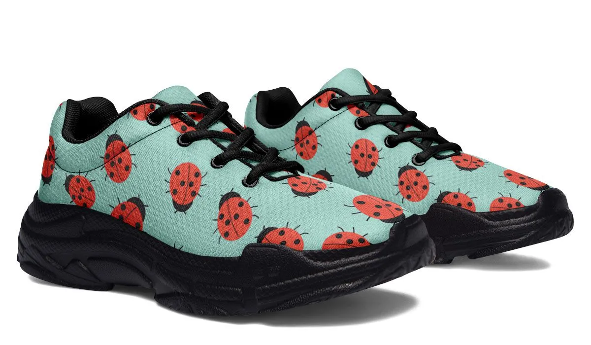 Lady Bug Pattern Chunky Sneakers