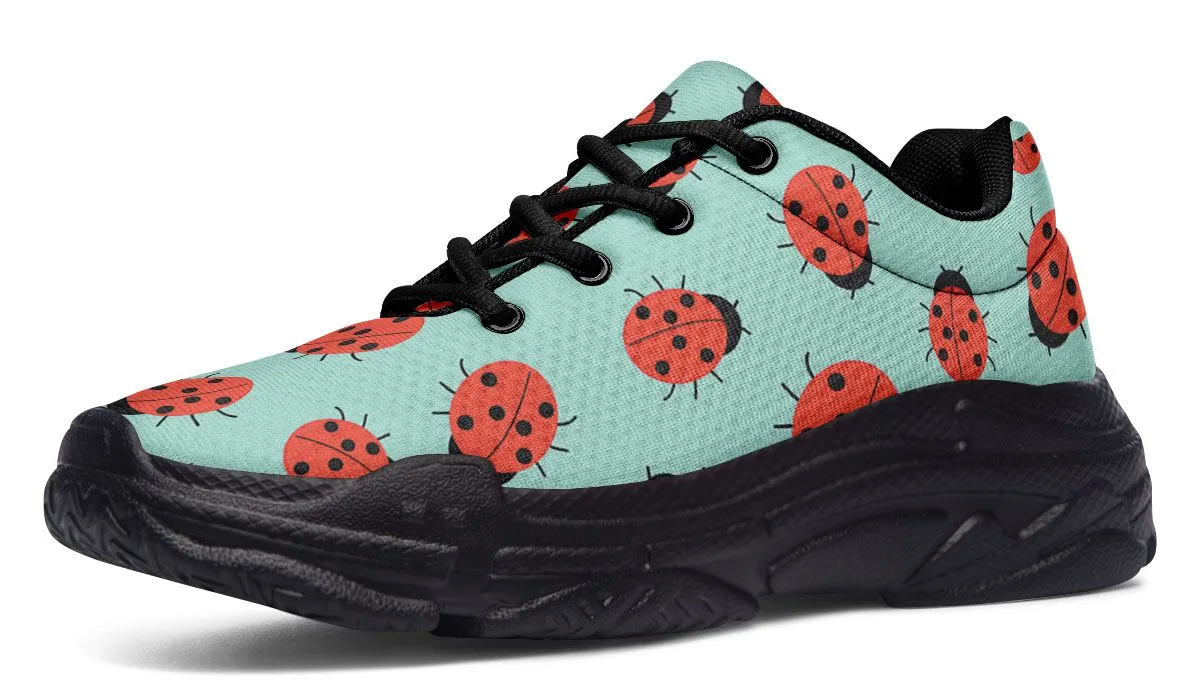Lady Bug Pattern Chunky Sneakers
