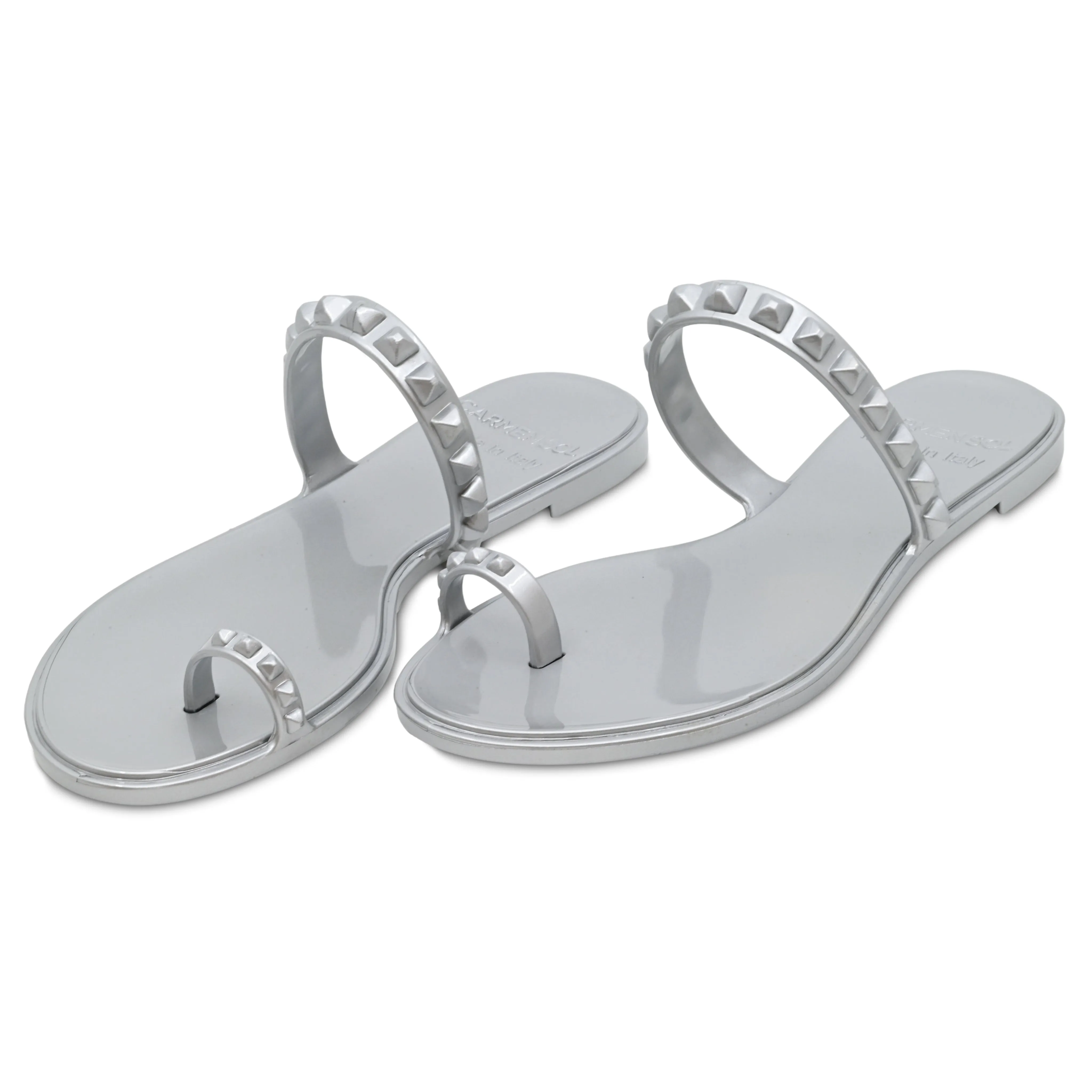 Maria Flat Sandal Silver- Metallic Jelly