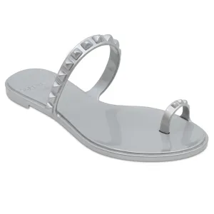 Maria Flat Sandal Silver- Metallic Jelly