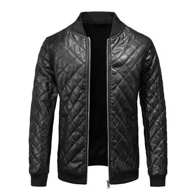 Maxulla Winter Men's PU Leather Jacket – Hip Hop Moto Biker Streetwear Coat