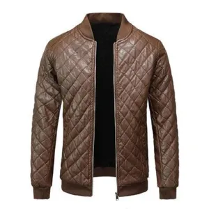 Maxulla Winter Men's PU Leather Jacket – Hip Hop Moto Biker Streetwear Coat