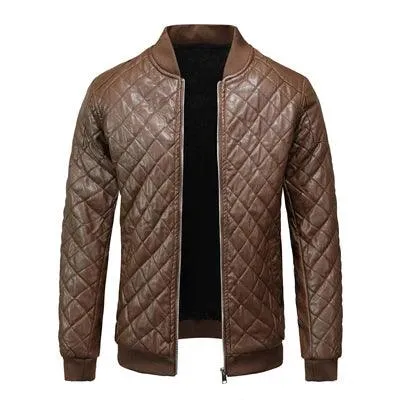 Maxulla Winter Men's PU Leather Jacket – Hip Hop Moto Biker Streetwear Coat