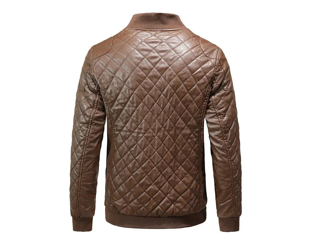 Maxulla Winter Men's PU Leather Jacket – Hip Hop Moto Biker Streetwear Coat
