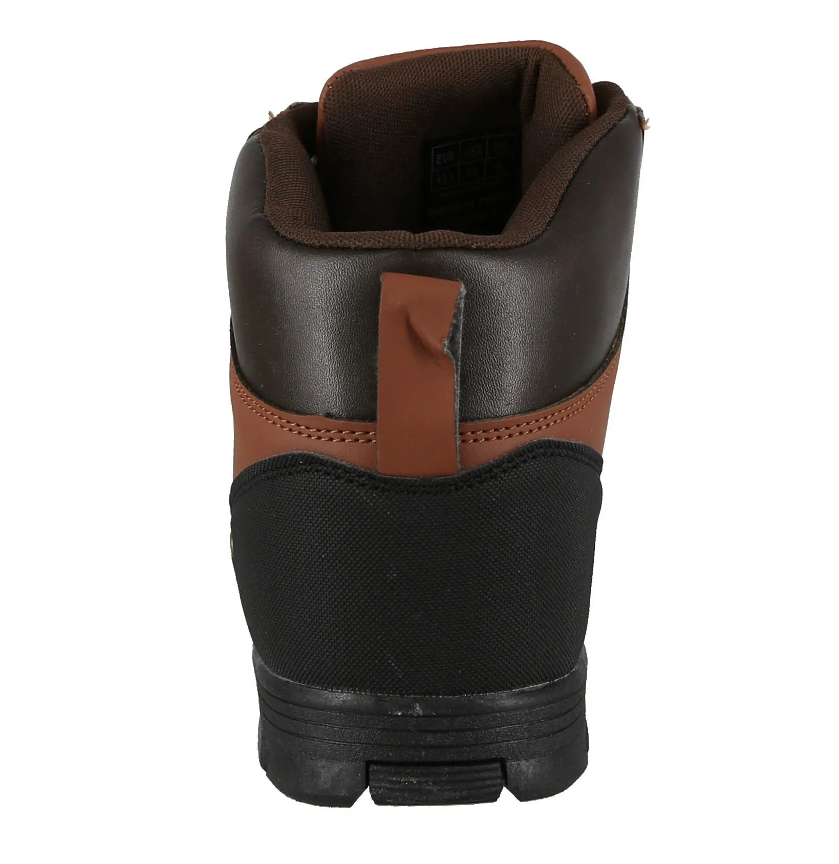 MEN'S SHOES TAN / BROWN PU LEATHER WORK BOOTS 2H4-XLM