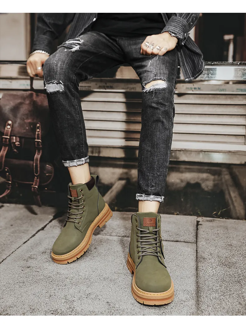 Men's Vintage Leather Work Boots