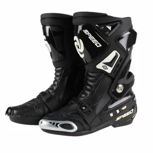 Microfiber Leather Motorcycle Boots