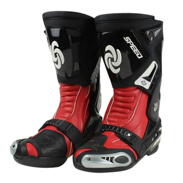Microfiber Leather Motorcycle Boots