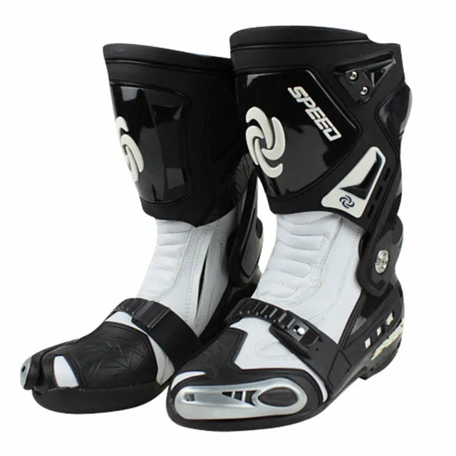 Microfiber Leather Motorcycle Boots
