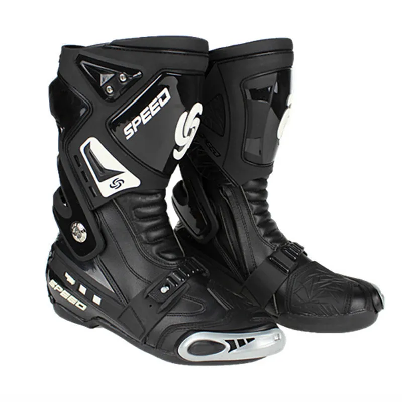 Microfiber Leather Motorcycle Boots