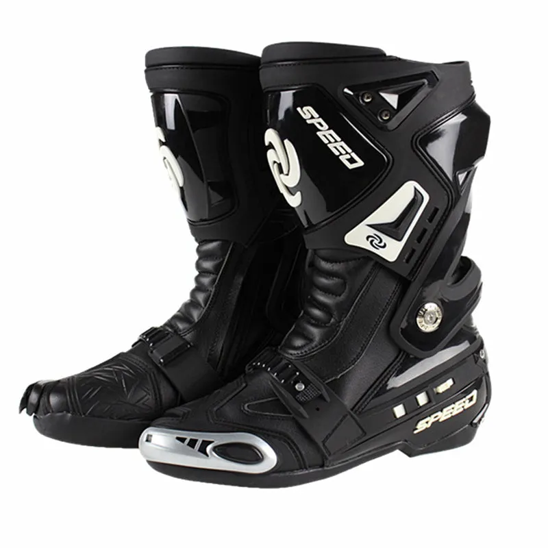 Microfiber Leather Motorcycle Boots