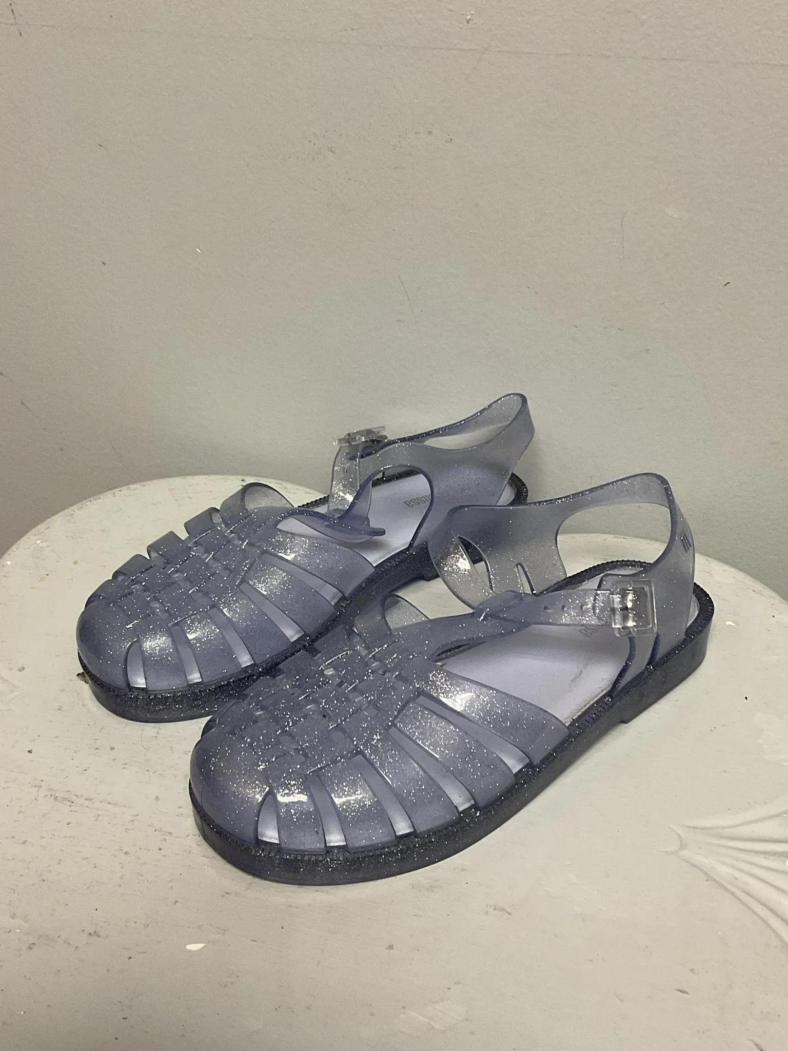 Mini Melissa Child Shoe Size 4 Silver Shoes