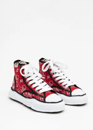 Red Original Sole Bandana Printed Canvas Sneaker (PETERSON HI)