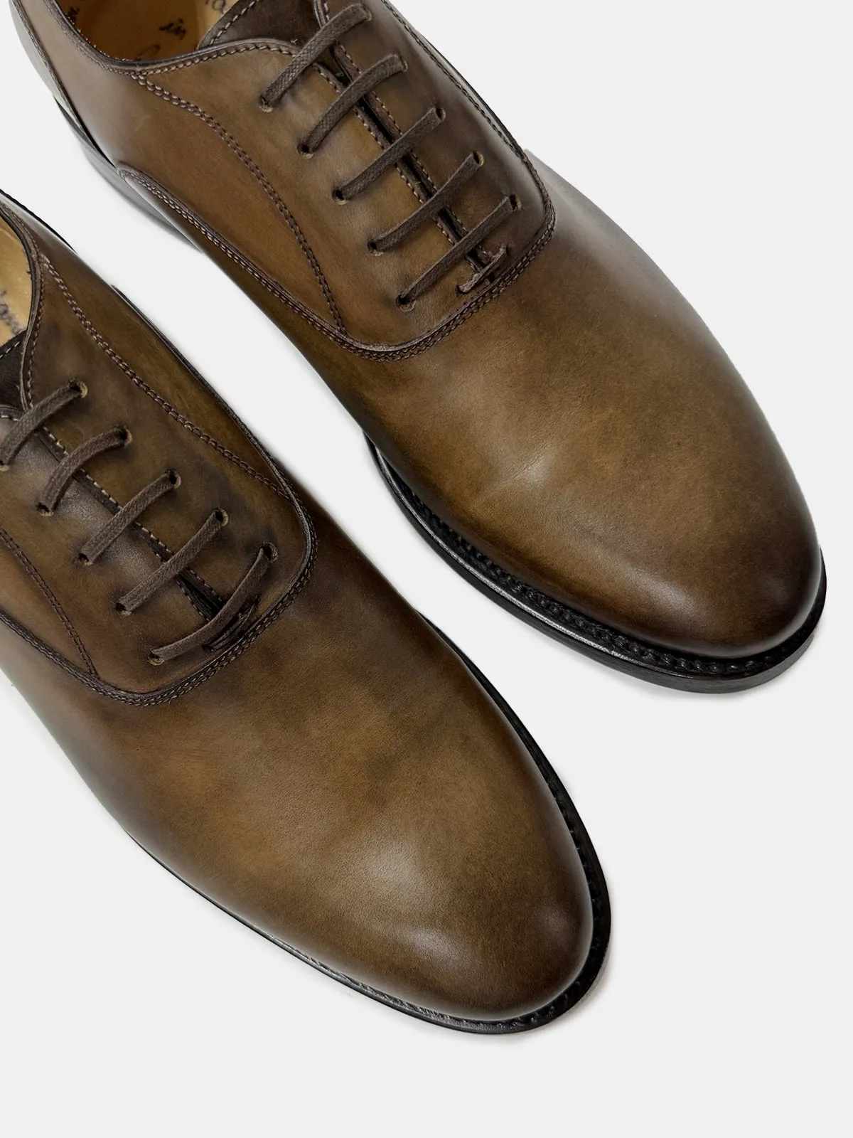 Tan Oxford Plain Tip Lace-up Shoe - Sample  - LUCKY LAST