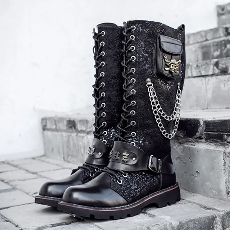 Tristan Moonbeam - Gothic Steampunk Riding Boots by The Nevermore